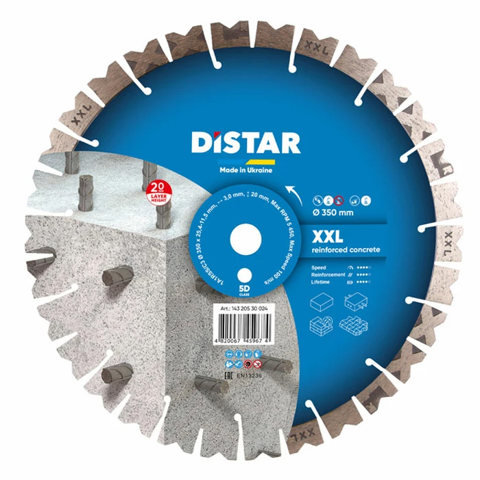 DiStar 1A1RSS Tarcza diamentowa do cięcia na mokro XXL 350 mm 25,4 mm