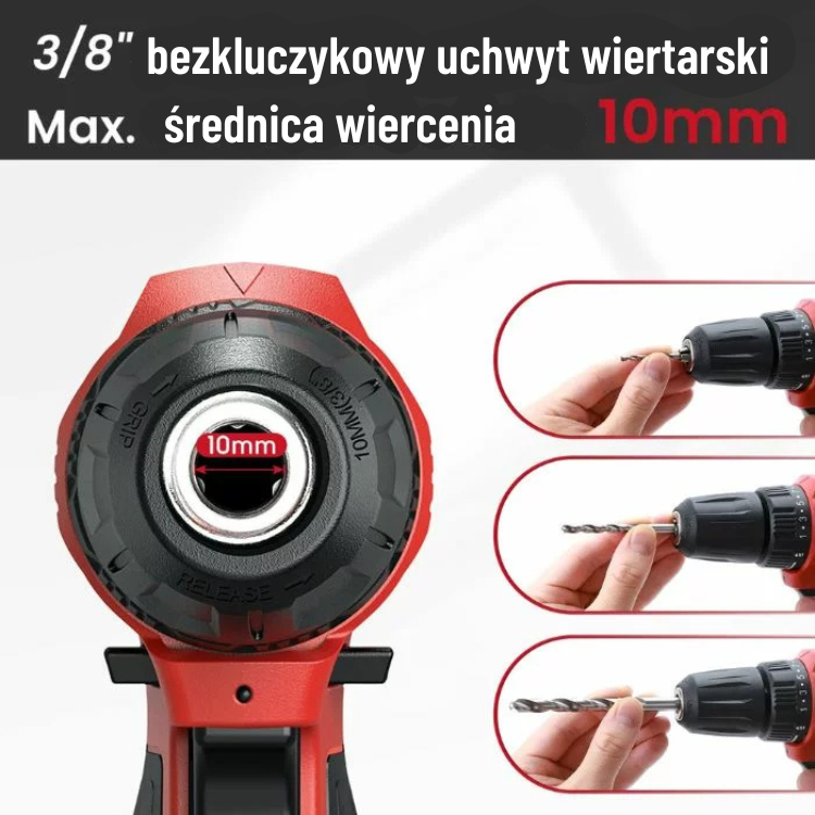 DCK Tools Akumulatorowa Wiertarko-Wkrętarka KDJZ23-10 10mm 35Nm – 1×2.0Ah (3)